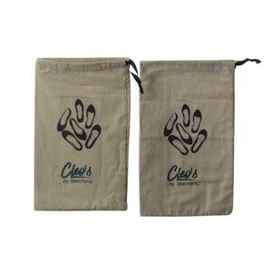 2 Cleos By Skechers Shoe Bags With Drawstring